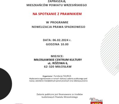 Spotkanie z prawnikiem w Miłosławiu