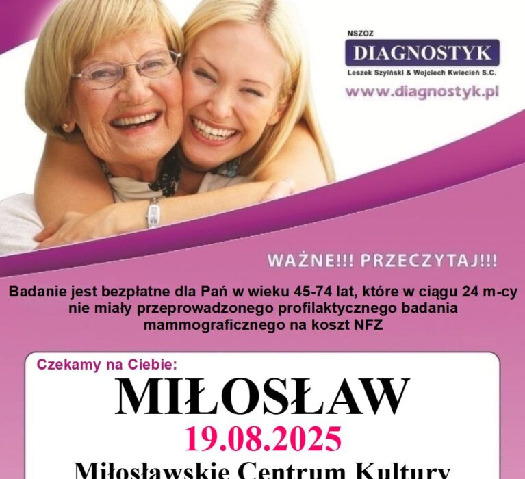 Bezpłatne badania mammograficzne