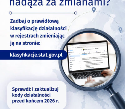 Urząd Statystyczny informuje – zmiana klasyfikacji działalności gospodarczej