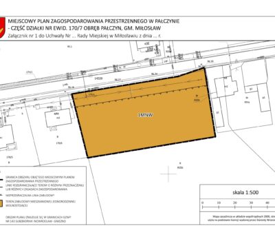 Miejscowy plan zagospodarowania przestrzennego w Pałczynie – część działki nr ewid. 170/7 obręb Pałczyn, gm. Miłosław