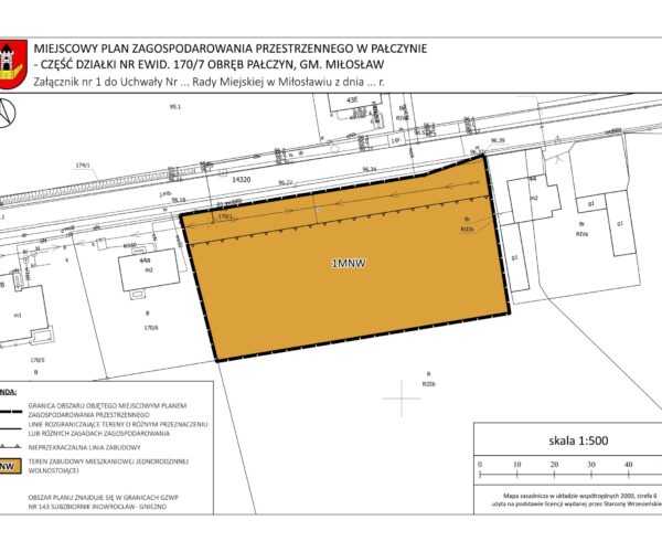 Miejscowy plan zagospodarowania przestrzennego w Pałczynie – część działki nr ewid. 170/7 obręb Pałczyn, gm. Miłosław