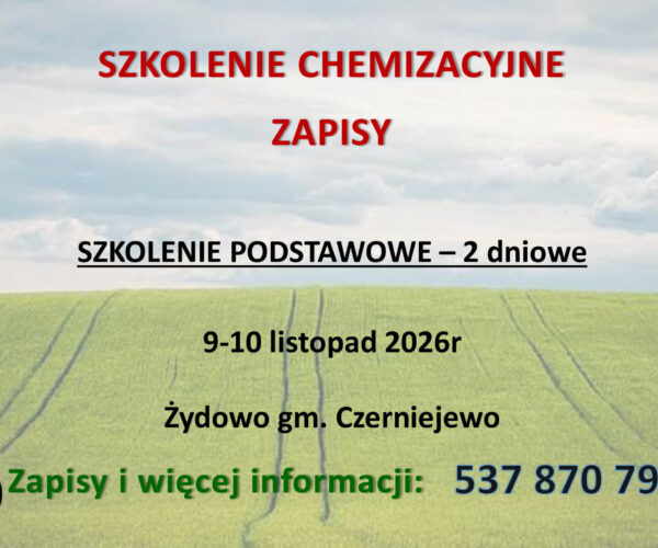 Wielkopolska Izba Rolnicza informuje o szkoleniu