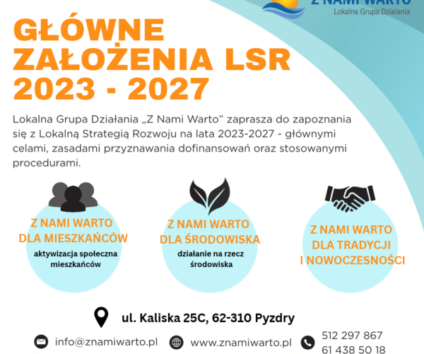 Poznaj główne założenia Lokalnej Strategii Rozwoju na lata 2023–2027